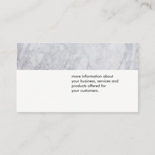 Carte De Visite Bleu marbré (Dos)