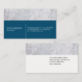 Carte De Visite Bleu marbré (Devant / Derrière)