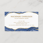 Carte De Visite Bleu marbre d'Agate (Dos)