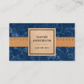 Carte De Visite Bleu Marbre Granite Splashback Cuisine comptoir (Devant)