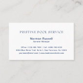 Carte De Visite Bleu marin simple (Devant)