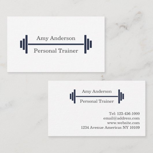 Carte de visite bleu marine (Devant / Derrière)