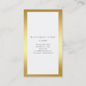 Carte De Visite Bleu Marine Bright Gold Frame Marbre Métal vertica (Dos)