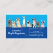 Carte De Visite Bleu Marine Cute Paws Aquarelle Chiens (Devant)