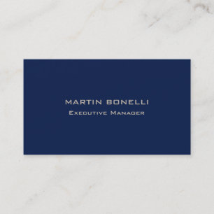 Carte De Visite Bleu marine et bleu bébé uni moderne minimaliste