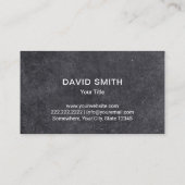 Carte De Visite Bleu marine moderne de monogramme métallique de (Dos)