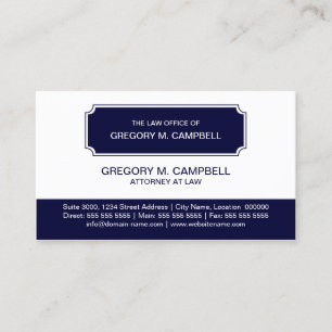 Carte De Visite Bleu marine moderne professionnel