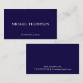 Carte De Visite Bleu marine professionnel (Devant / Derrière)