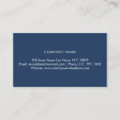 Carte De Visite Bleu Marine Simple (Dos)