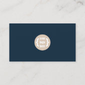 Carte De Visite Bleu marine, Simple, Professionnel (Dos)