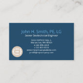 Carte De Visite Bleu marine, Simple, Professionnel (Devant)
