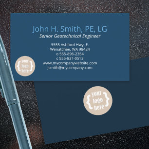 Carte De Visite Bleu marine, Simple, Professionnel