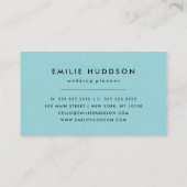 Carte De Visite Bleu Marocain Trellis, Lattes, Quatrefoil (Dos)