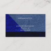Carte De Visite Bleu Masculin Moderne (Dos)