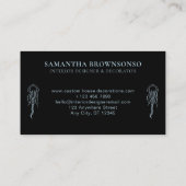 Carte De Visite Bleu méduse marine de l'océan Noir (Dos)