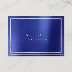 Carte De Visite Bleu métallique minimal de saphir de cobalt