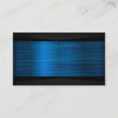 Carte De Visite Bleu métallique Noir | Entreprise (Dos)
