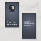 Carte De Visite Bleu minimal (Devant / Derrière)