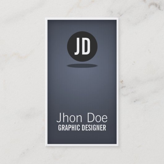 Carte De Visite Bleu minimal (Devant)