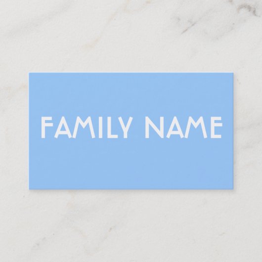 Carte De Visite Bleu minimaliste (Devant)