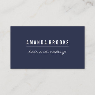 Carte de visite bleu minimaliste chic