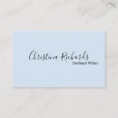 Carte De Visite Bleu minimaliste élégant (Devant)