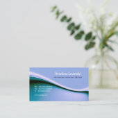 carte de visite bleu moderne (Debout devant)