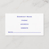 Carte de visite bleu moderne (Dos)