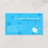 Carte De Visite Bleu Moderne Bubble Ménagère Nettoyage Laver (Dos)