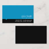 Carte de visite bleu moderne de photographe (Devant / Derrière)