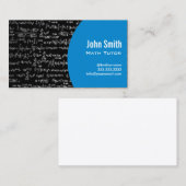 Carte De Visite Bleu moderne de tuteur de maths d'équations de (Devant / Derrière)