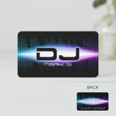 Carte de visite bleu moderne DJ