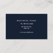 Carte De Visite Bleu moderne élégant professionnel et blanc de (Dos)