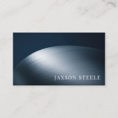 Carte De Visite Bleu moderne et acier (Devant)