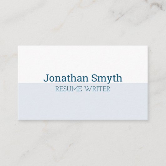 Carte De Visite Bleu moderne simple (Devant)