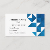 Carte De Visite bleu moderne simple efficace (Devant)