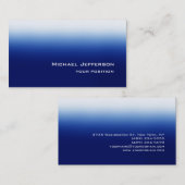 Carte De Visite Bleu moderne unique tendance personnelle (Devant / Derrière)