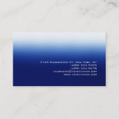 Carte De Visite Bleu moderne unique tendance personnelle (Dos)