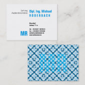 Carte De Visite Bleu noir (Devant / Derrière)