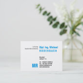 Carte De Visite Bleu noir (Debout devant)