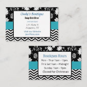 Carte de visite bleu, noir et blanc (Devant / Derrière)