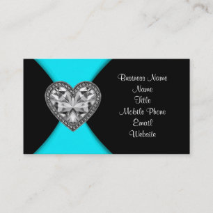 Carte De Visite Bleu noir et Turquoise