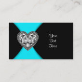 Carte De Visite Bleu noir et Turquoise (Dos)