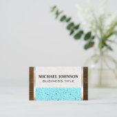 Carte De Visite Bleu noir | Métal en bois (Debout devant)