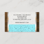 Carte De Visite Bleu noir | Métal en bois (Dos)