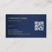 Carte De Visite Bleu Nuit Et Or (Dos)