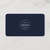 Carte De Visite Bleu Nuit Navy Double Code QR Multi Social (Dos)