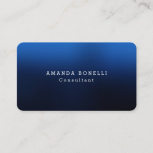 Carte De Visite Bleu nuit Professionnel Minimaliste moderne Plaque