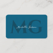 Carte De Visite Bleu Océan Professionnel Minimal (Devant)