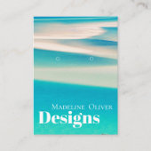 Carte De Visite Bleu Océan Scène Écran d'oreille moderne (Devant)